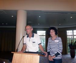 Meet and Greet - Pat welcomes the visitors and thanks the local team who helped with the organising